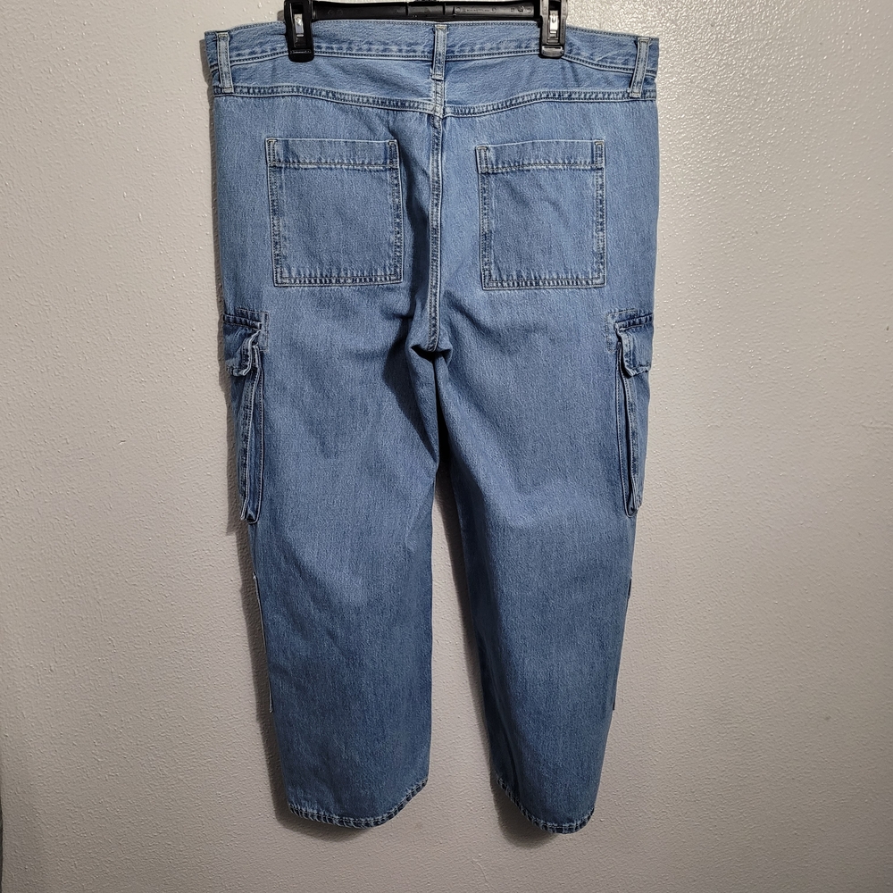 Old Navy Light Blue Drapey Denim Jeans 16 Petite - Picture 2 of 10